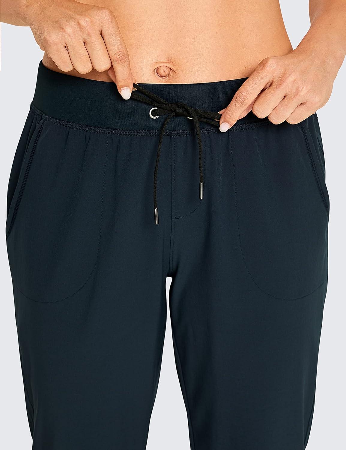 imageCRZ YOGA Womens Lightweight Workout Joggers 275quot Travel Casual Outdoor Running Athletic Track Hiking Pants with PocketsTrue Navy
