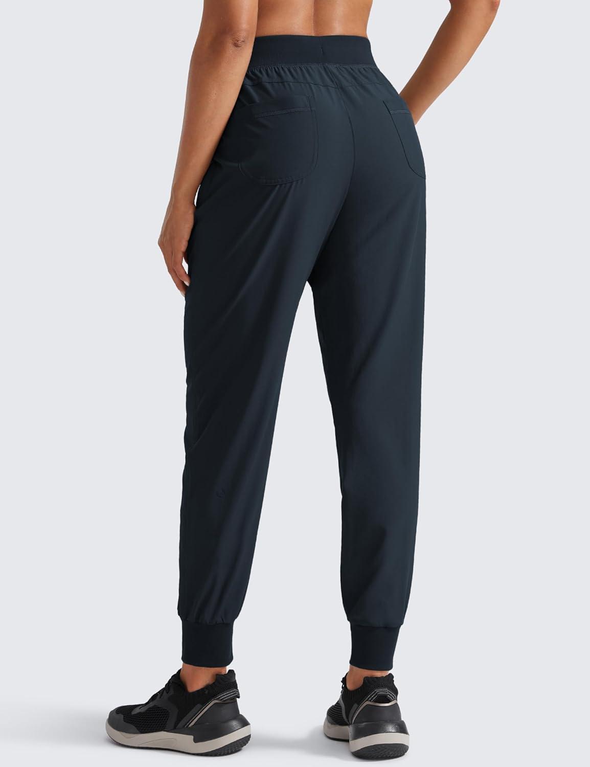imageCRZ YOGA Womens Lightweight Workout Joggers 275quot Travel Casual Outdoor Running Athletic Track Hiking Pants with PocketsTrue Navy