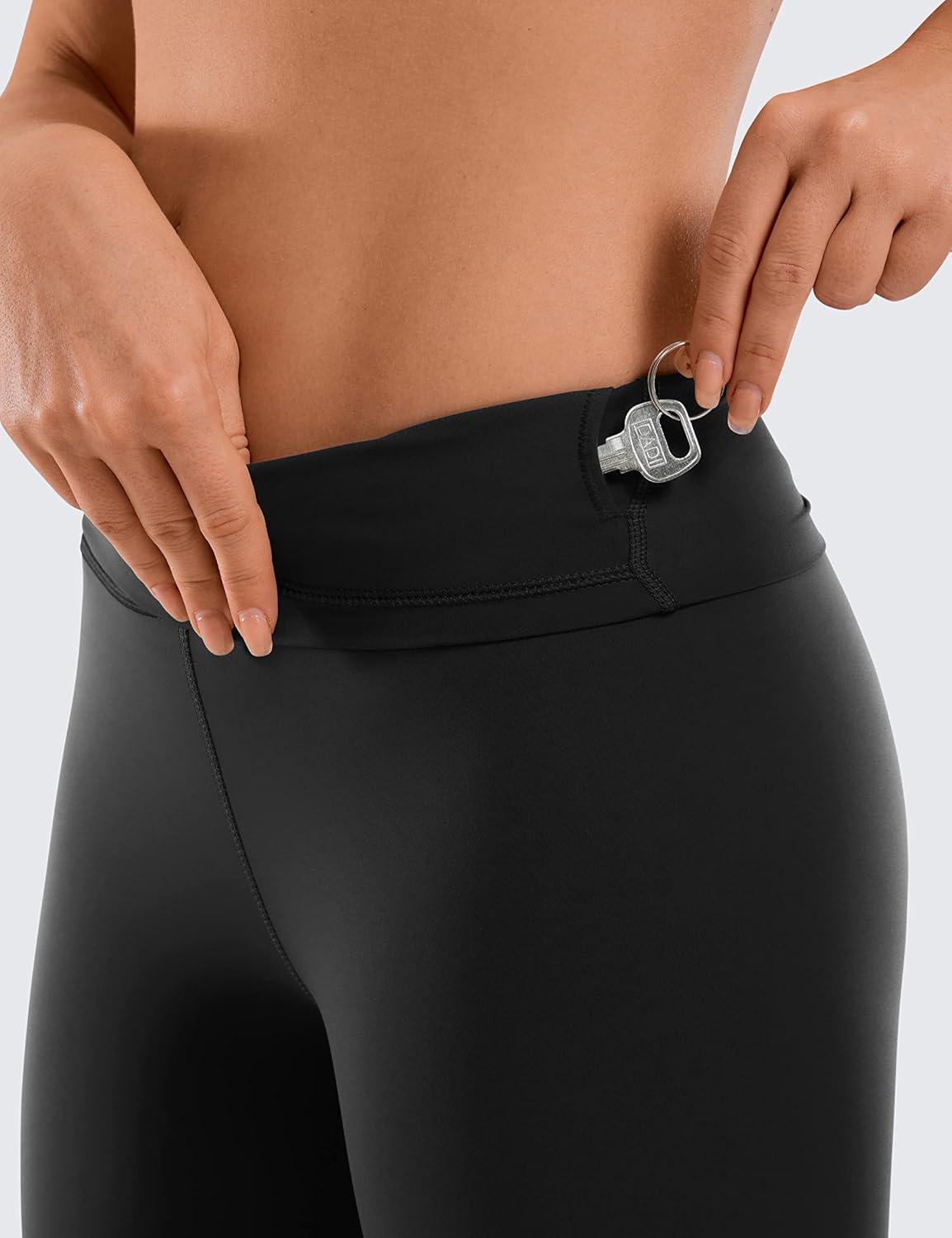 imageCRZ YOGA Womens Naked Feeling Biker Shorts 8 Inches High Waisted Yoga Workout Gym Running SpandexBlack