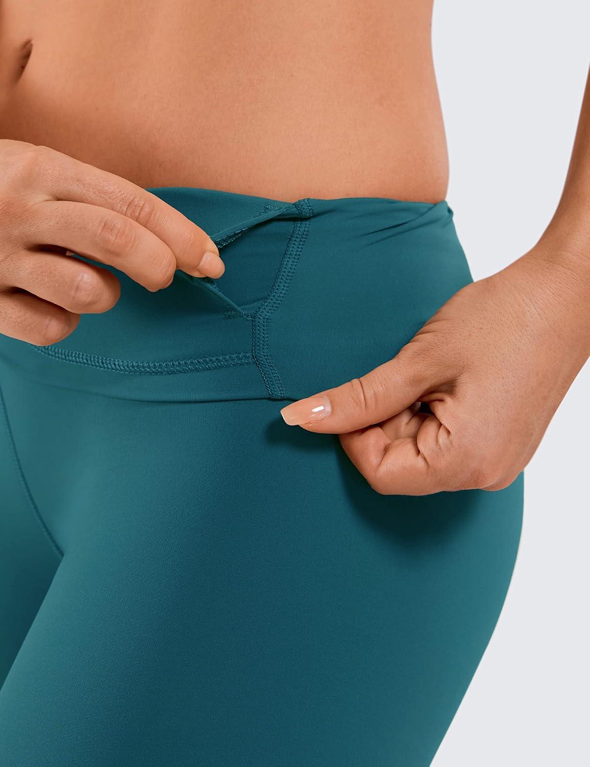 imageCRZ YOGA Womens Naked Feeling Biker Shorts 8 Inches High Waisted Yoga Workout Gym Running SpandexBorealis Green