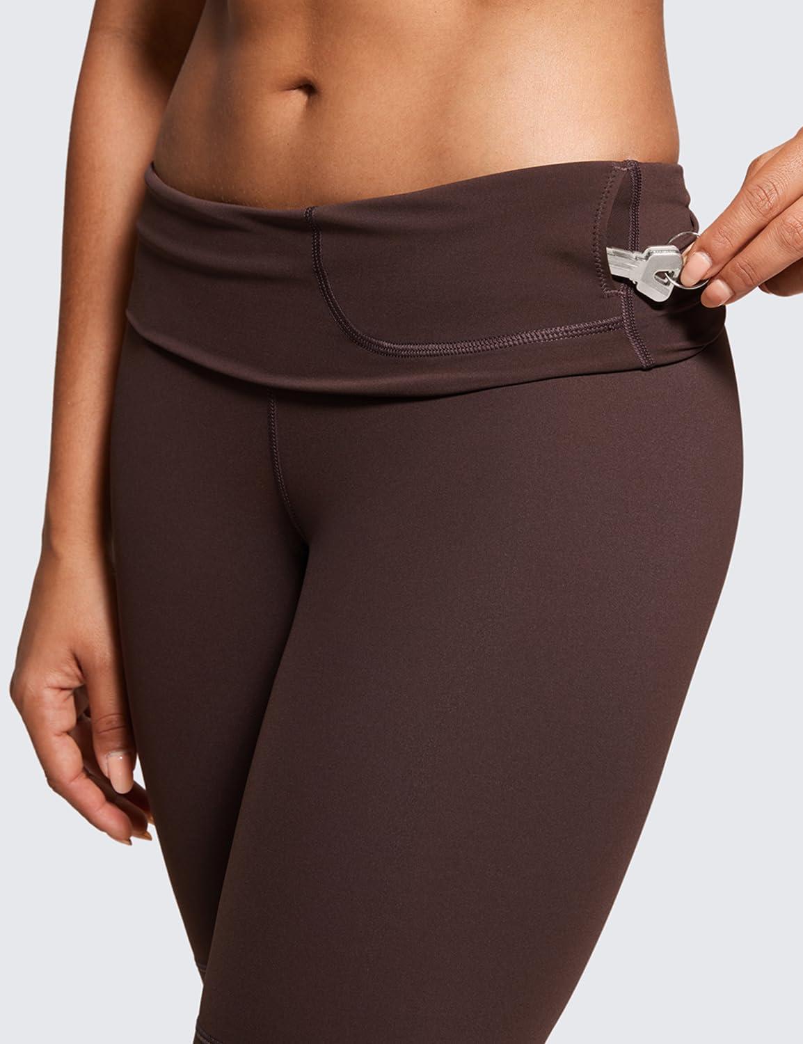 imageCRZ YOGA Womens Naked Feeling Biker Shorts 8 Inches High Waisted Yoga Workout Gym Running SpandexHot Fudge Brown