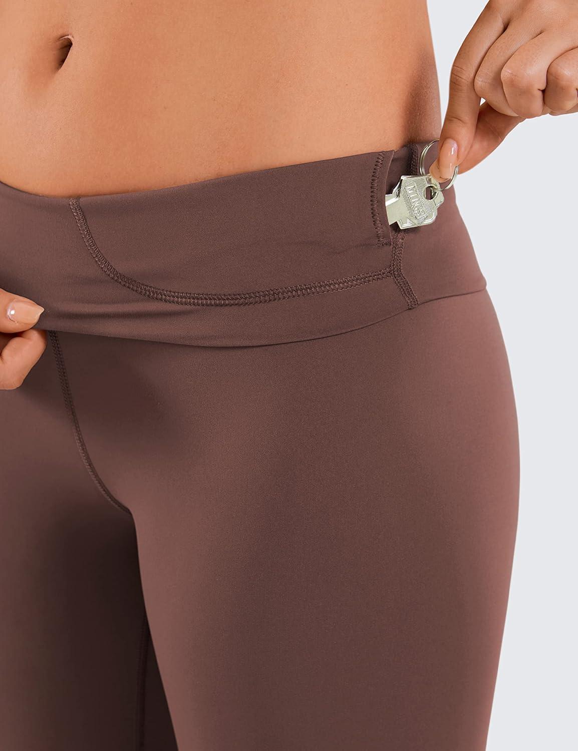 imageCRZ YOGA Womens Naked Feeling Biker Shorts 8 Inches High Waisted Yoga Workout Gym Running SpandexTaupe