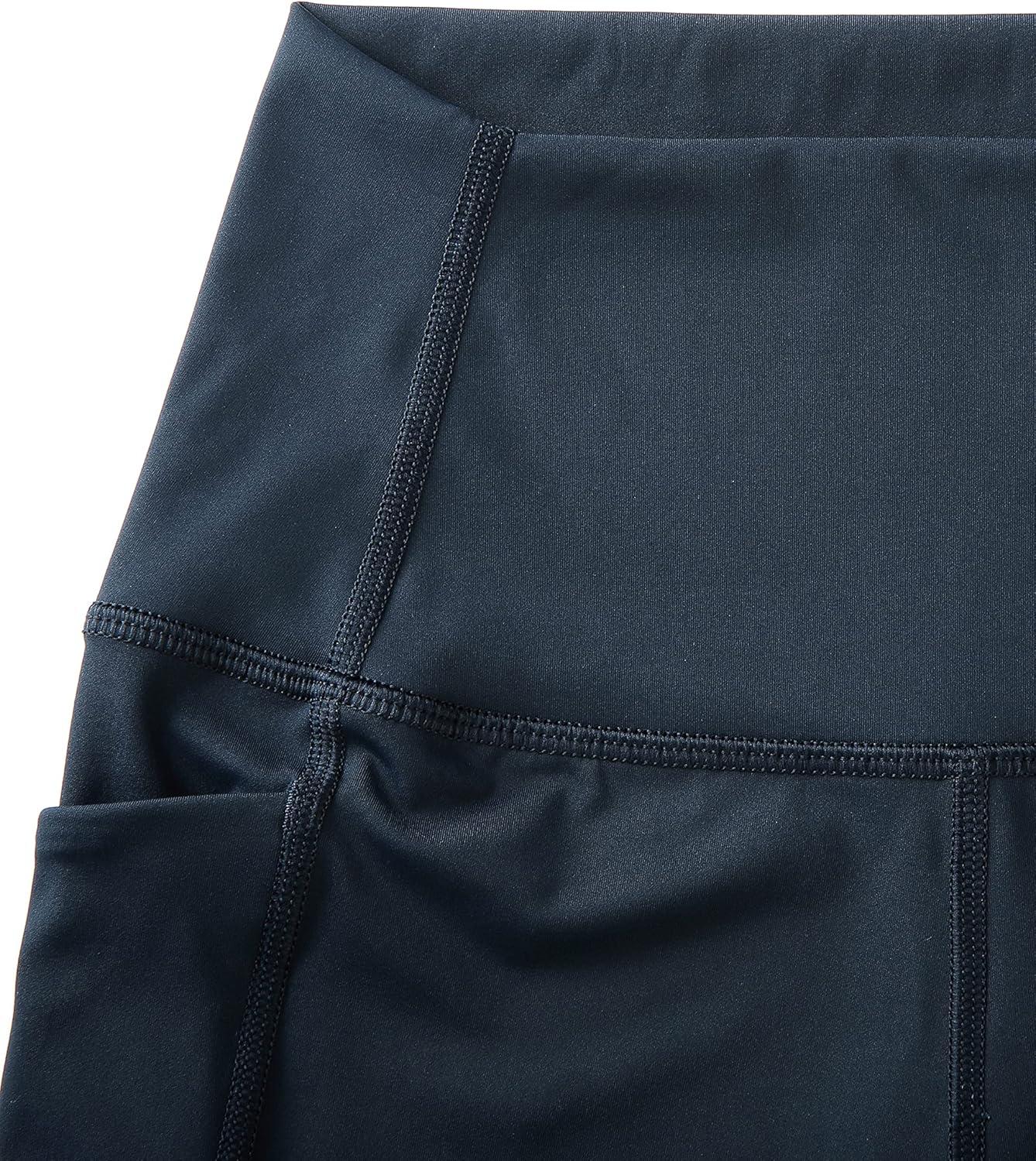 imageCRZ YOGA Womens Naked Feeling Biker Shorts with Pockets 5 High Waisted Yoga Gym Workout SpandexTrue Navy