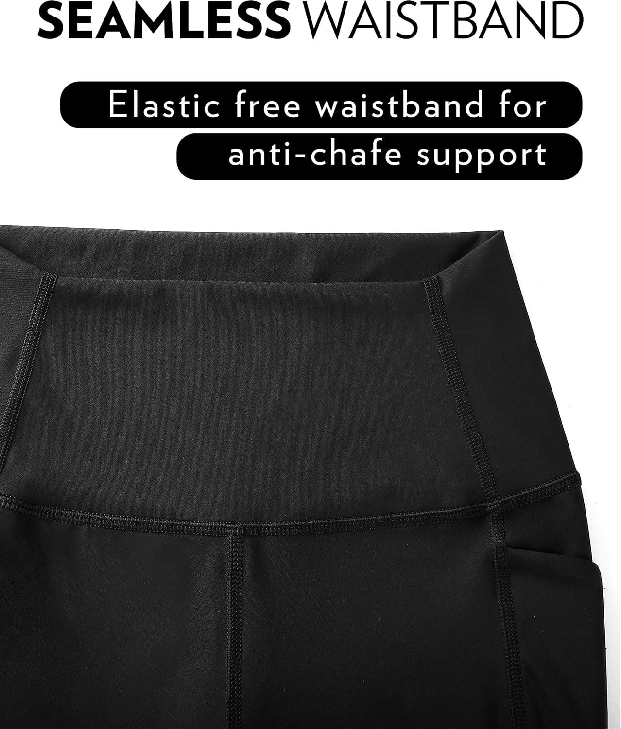 imageCRZ YOGA Womens Naked Feeling Biker Shorts with Pockets 6 High Waisted Yoga Gym Workout SpandexBlack