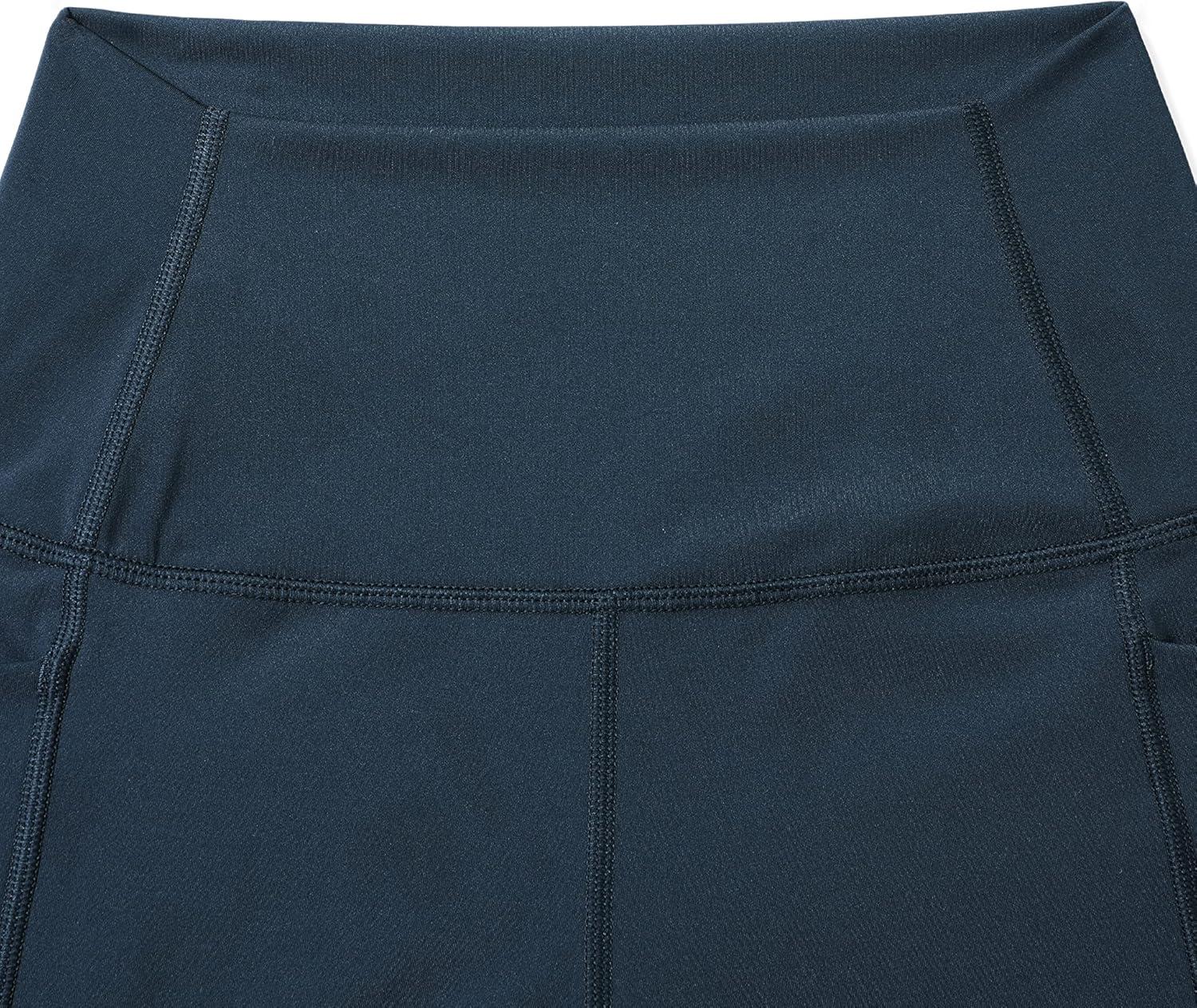 imageCRZ YOGA Womens Naked Feeling Biker Shorts with Pockets 6 High Waisted Yoga Gym Workout SpandexTrue Navy