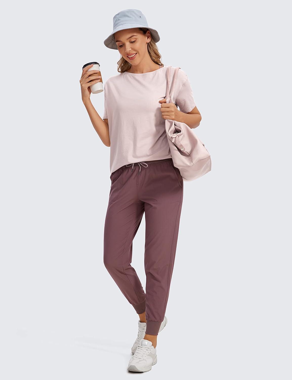 imageCRZ YOGA Womens Pima Cotton Short Sleeve Shirts Boat Neck Loose Fit Gym Workout TShirt Athletic Casual TopsSmoky Blush