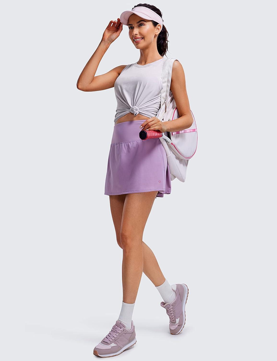 imageCRZ YOGA Womens Pima Cotton Sleeveless Loose Tank Tops Exercise Gym Yoga Tops Athletic ShirtsIced Iris