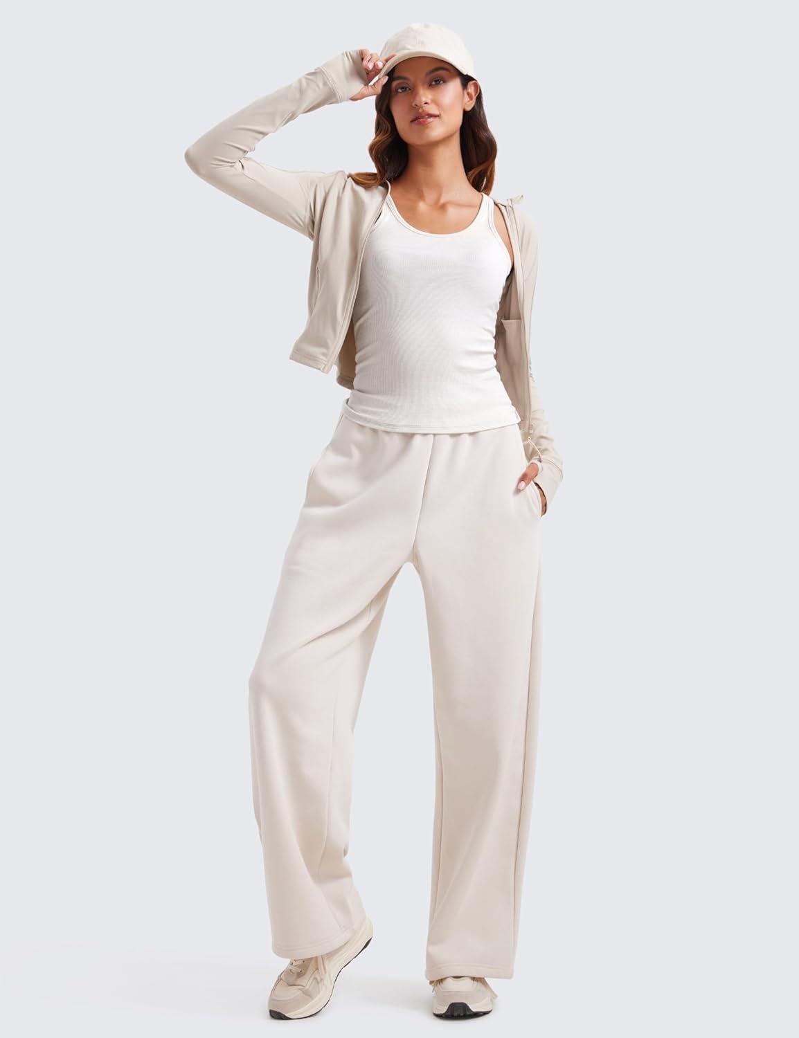 imageCRZ YOGA Womens Ribbed Modal Casual Tank Racerback Thin Strap Basic Sleeveless Shirts Going Out Fitted Workout TopsMilky White