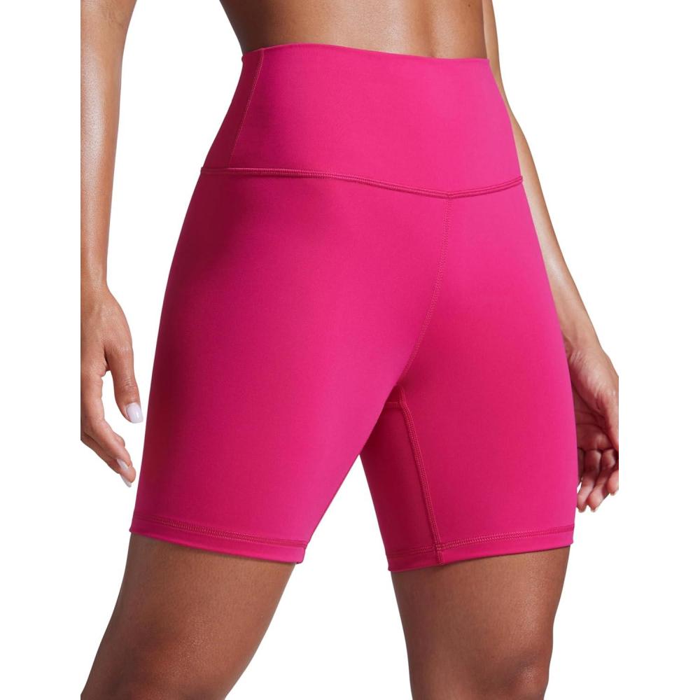imageCRZ YOGA Butterbreeze Athletic Biker Shorts 6 High Waisted Workout Gym Volleyball Running Yoga Tummy Control WomensGranita Pink