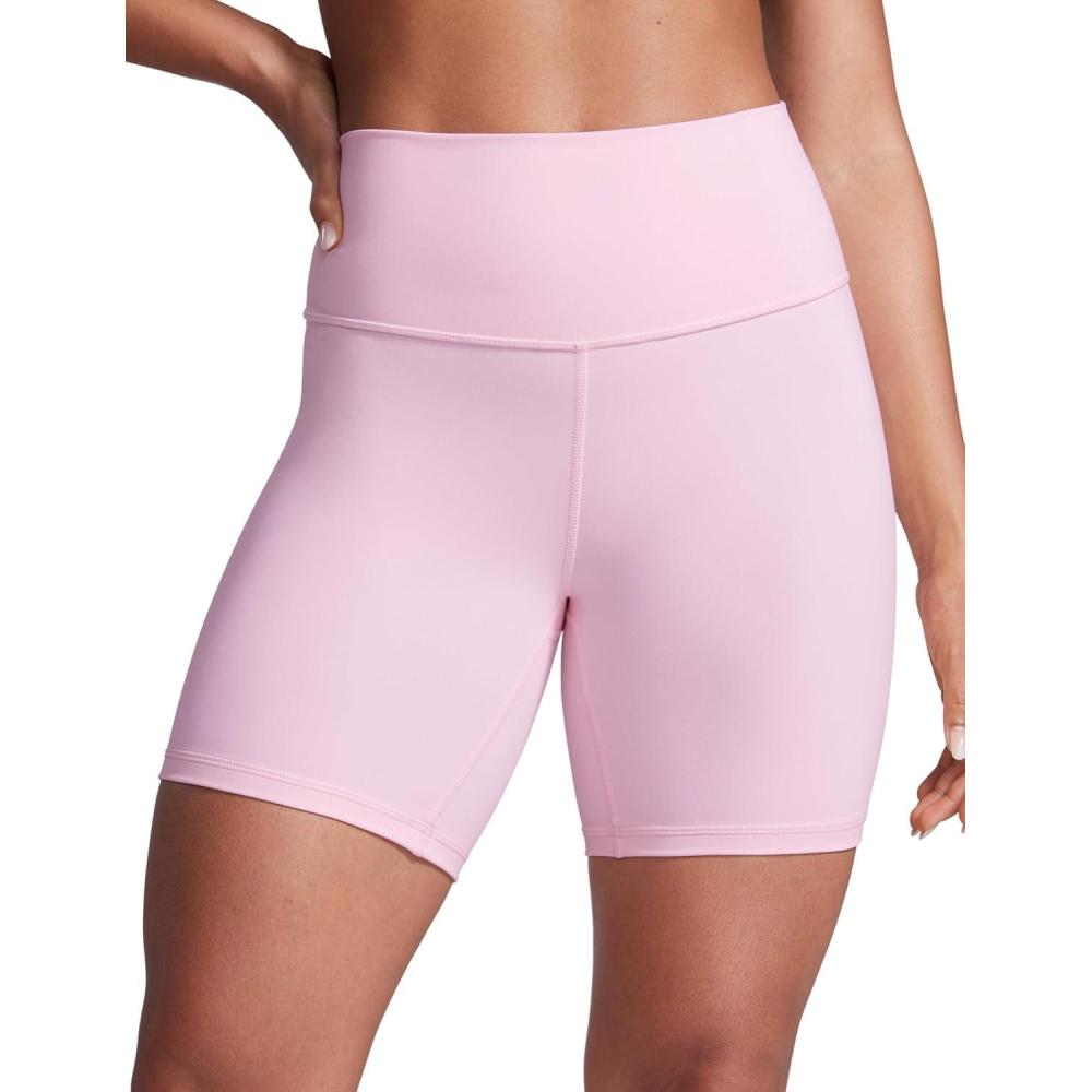 imageCRZ YOGA Butterbreeze Athletic Biker Shorts 6 High Waisted Workout Gym Volleyball Running Yoga Tummy Control WomensStrawberry Pink