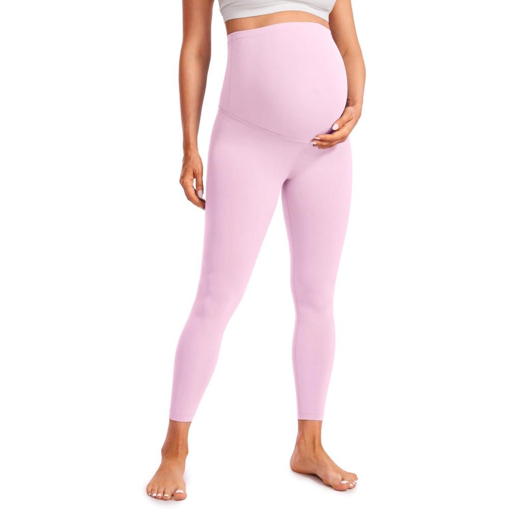 imageCRZ YOGA Butterluxe Maternity Leggings 25quot Over The Belly Buttery Soft Workout Activewear Yoga Womens Pregnancy PantsVita Pink