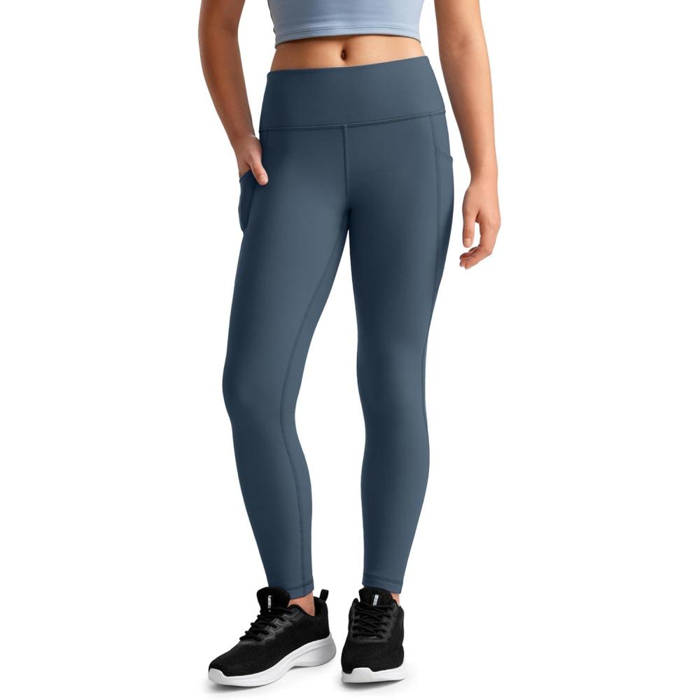 imageCRZ YOGA Girls Fleece Lined Full Length Athletic Leggings Water Resistant Casual Yoga Thermal Pants with Pockets WinterStelindigo