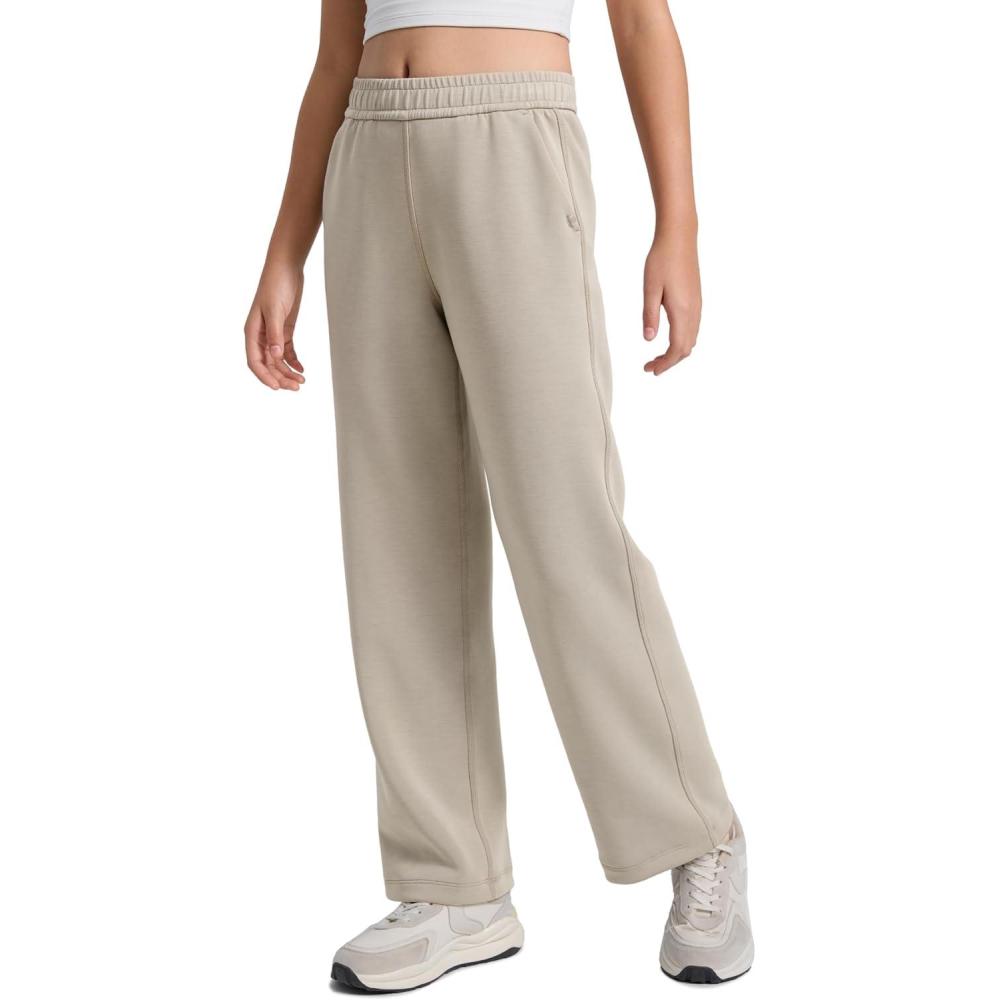 imageCRZ YOGA Girls SoftAura Wide Leg Casual Sweatpants with Pockets Lounge High Waist Pants Drawstring Kids TeenStone