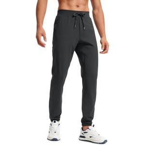 CRZ YOGA 4-Way Stretch Athletic Joggers for Men 30″/32″ – Track Golf Gym Workout Hiking Pants with Pockets(Ink Gray)