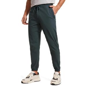 CRZ YOGA 4-Way Stretch Athletic Joggers for Men 30″/32″ – Track Golf Gym Workout Hiking Pants with Pockets(Melanite)