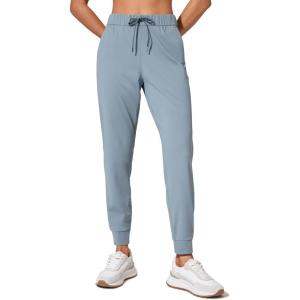 CRZ YOGA 4-Way Stretch Workout Joggers for Women 28″ – Casual Travel Athletic Pants with Pockets(Belgian Blue)