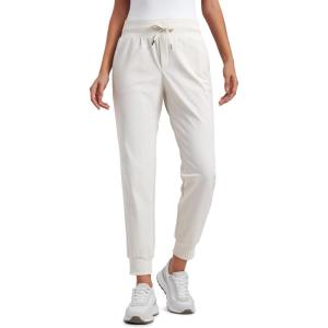 CRZ YOGA All Day Comfy Joggers for Women Golf Work Casual Hiking Travel Pants with Pockets(Milky White (Bone))
