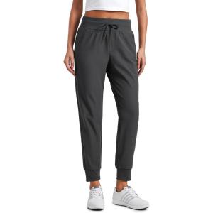 CRZ YOGA All Day Comfy Joggers for Women Golf Work Casual Hiking Travel Pants with Pockets(Mysterious Grey)
