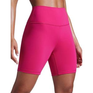 CRZ YOGA Butterbreeze Athletic Biker Shorts 6” – High Waisted Workout Gym Volleyball Running Yoga Tummy Control Womens(Granita Pink)