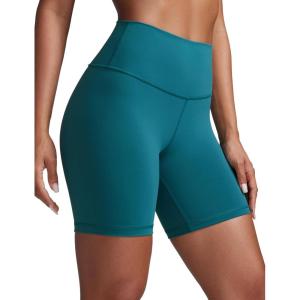 CRZ YOGA Butterbreeze Athletic Biker Shorts 6” – High Waisted Workout Gym Volleyball Running Yoga Tummy Control Womens(Green Jade)