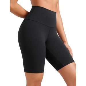 CRZ YOGA Butterluxe Biker Shorts 8″ – High Waisted Gym Workout Running Volleyball Spandex Yoga Womens(Black)