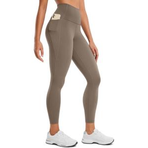 CRZ YOGA Butterluxe Workout Leggings Pockets 25” – High Waisted Gym Womens Yoga Pants Buttery Soft(Nomad Grey)