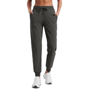 CRZ YOGA Casual Workout Jogger for Women 28.5″ – Tapered Lightweight Stretch Athletic Outdoor Pants with Pockets(Arbor Olive)