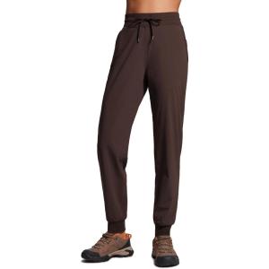 CRZ YOGA Casual Workout Jogger for Women 28.5″ – Tapered Lightweight Stretch Athletic Outdoor Pants with Pockets(Hot Fudge Brown)