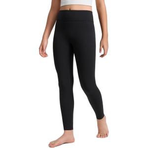 CRZ YOGA Girls Butterlift Full Length No Front Seam Yoga Leggings – Athletic Sports Casual Pants Tights Kids Teen(Black)