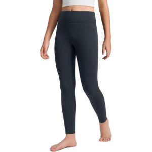 CRZ YOGA Girls Butterlift Full Length No Front Seam Yoga Leggings – Athletic Sports Casual Pants Tights Kids Teen(True Navy)