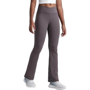 CRZ YOGA Girls Butterluxe Crossover Waist Yoga Flare Leggings – Dance Casual Athletic Pants Bell Bottoms Kids Teen(Tornado Grey)