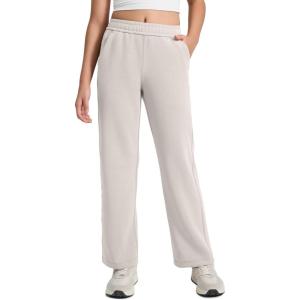 CRZ YOGA Girls SoftAura Wide Leg Casual Sweatpants with Pockets – Lounge High Waist Pants Drawstring Kids Teen(Milky White)