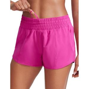 CRZ YOGA High Waisted Running Shorts for Women 2.5″ – Mesh Liner Quick Dry for Workout Sport Athletic with Zipper Pocket(Hibiscus Purple)