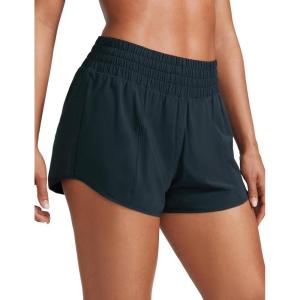 CRZ YOGA High Waisted Running Shorts for Women 2.5″ – Mesh Liner Quick Dry for Workout Sport Athletic with Zipper Pocket(True Navy)