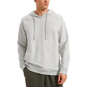 CRZ YOGA Hoodies for Men French Terry Hooded Sweatshirts Workout Athletic Casual Pullover Tops with Pocket(Dove Grey Heather)