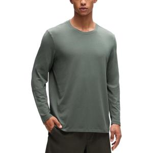 CRZ YOGA Pima Cotton Long Sleee Shirts for Men – Casual Crewneck T-Shirts Breathable Workout Daily Basic Tee Tops(Grey Sage)