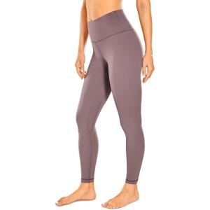CRZ YOGA Women Naked Feeling Yoga Pants 25 Inches – 7/8 High Waisted Workout Leggings(Mauve)
