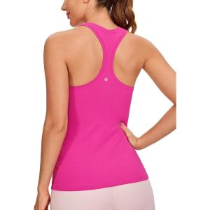 CRZ YOGA Women’s Butterluxe Yoga Workout Tank Tops Racerback Sleeveless Camisole Athletic Gym Shirts(Hibiscus Purple)