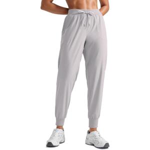 CRZ YOGA Women’s Lightweight Workout Joggers 27.5″ – Travel Casual Outdoor Running Athletic Track Hiking Pants with Pockets(Dark Chrome)