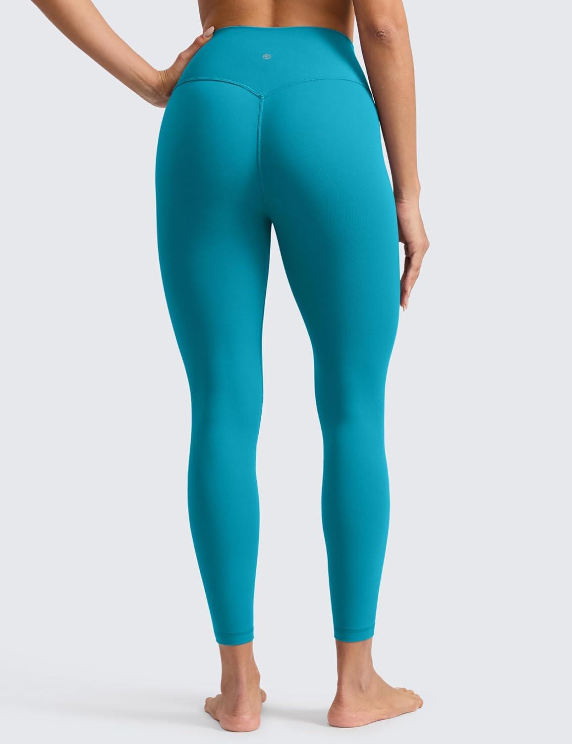 imageCRZ YOGA Butterlift Workout Leggings 25quot High Waisted Pilates Gym Athletic Womens Yoga Pants Buttery SoftHawaiian Blue