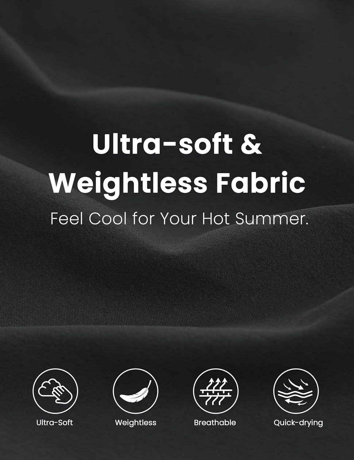 imageCRZ YOGA Lightweight Wide Leg Pants for Women 30quot High Waisted Casual Lounge Travel Work Sweatpants Loose Fit SummerBlack