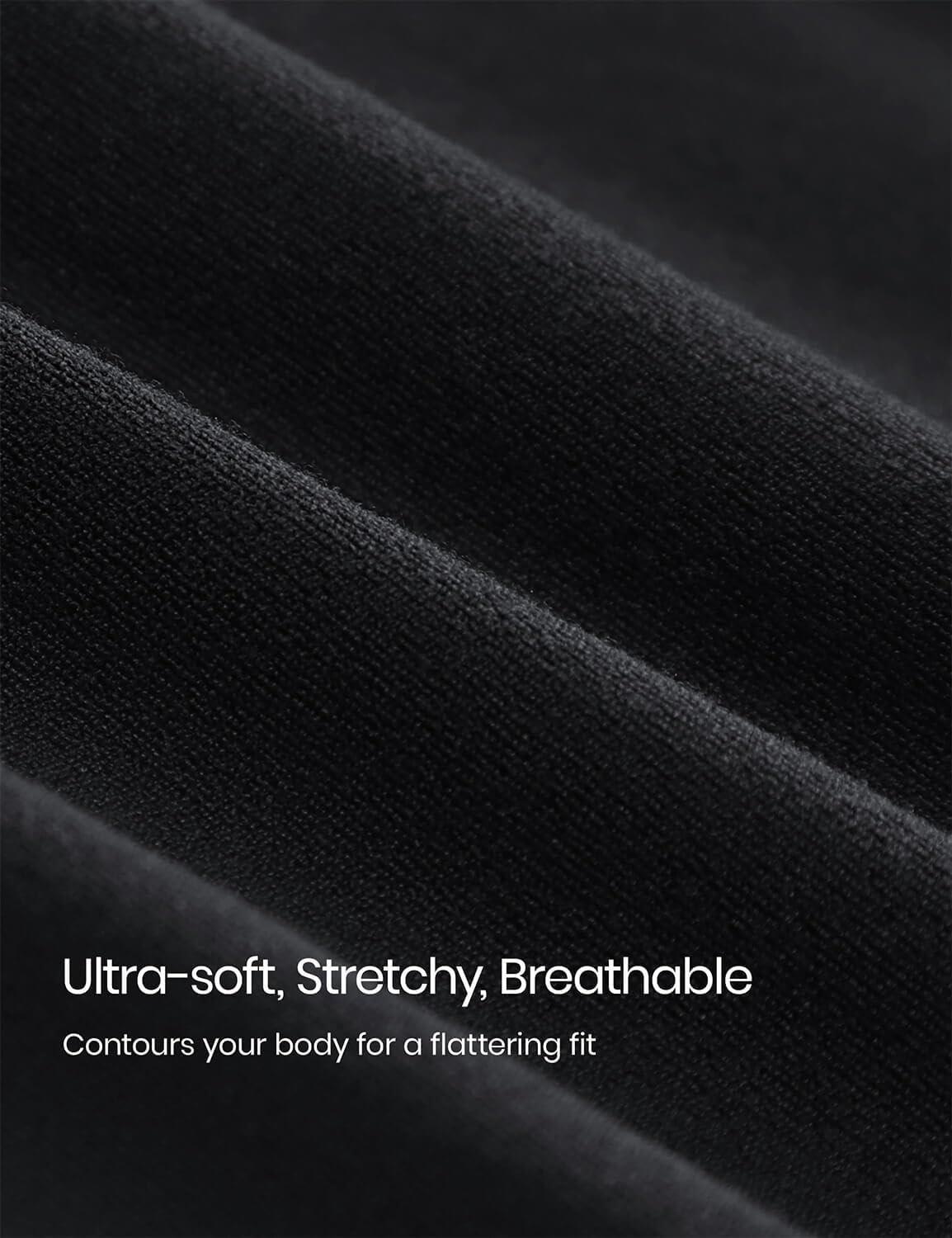 imageCRZ YOGA Softembrace Boat Neck Long Sleeve Shirts for Women Casual Going Out Tops Soft Stretchy Fitted Fall TShirtsBlack