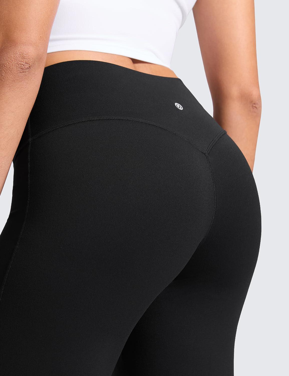 imageCRZ YOGA Softretch No Front Seam Wide Leg Pants 30quot for Women High Waisted Yoga Lounge Buttery Soft Comfy CasualBlack