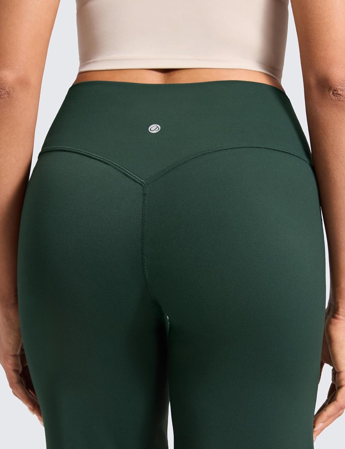 imageCRZ YOGA Softretch No Front Seam Wide Leg Pants 30quot for Women High Waisted Yoga Lounge Buttery Soft Comfy CasualLegend Green