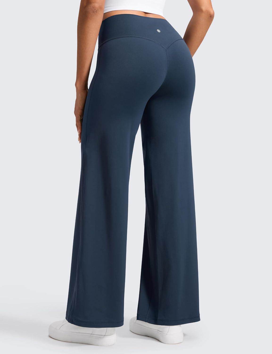 imageCRZ YOGA Softretch No Front Seam Wide Leg Pants 30quot for Women High Waisted Yoga Lounge Buttery Soft Comfy CasualStelindigo