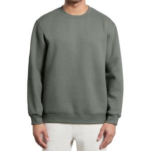 CRZ YOGA Cotton Fleece Lined Pullover Sweatshirts for Men – Crewneck Cozy Casual Athletic Daily Workout Sweat Shirt Tops(Grey Sage)