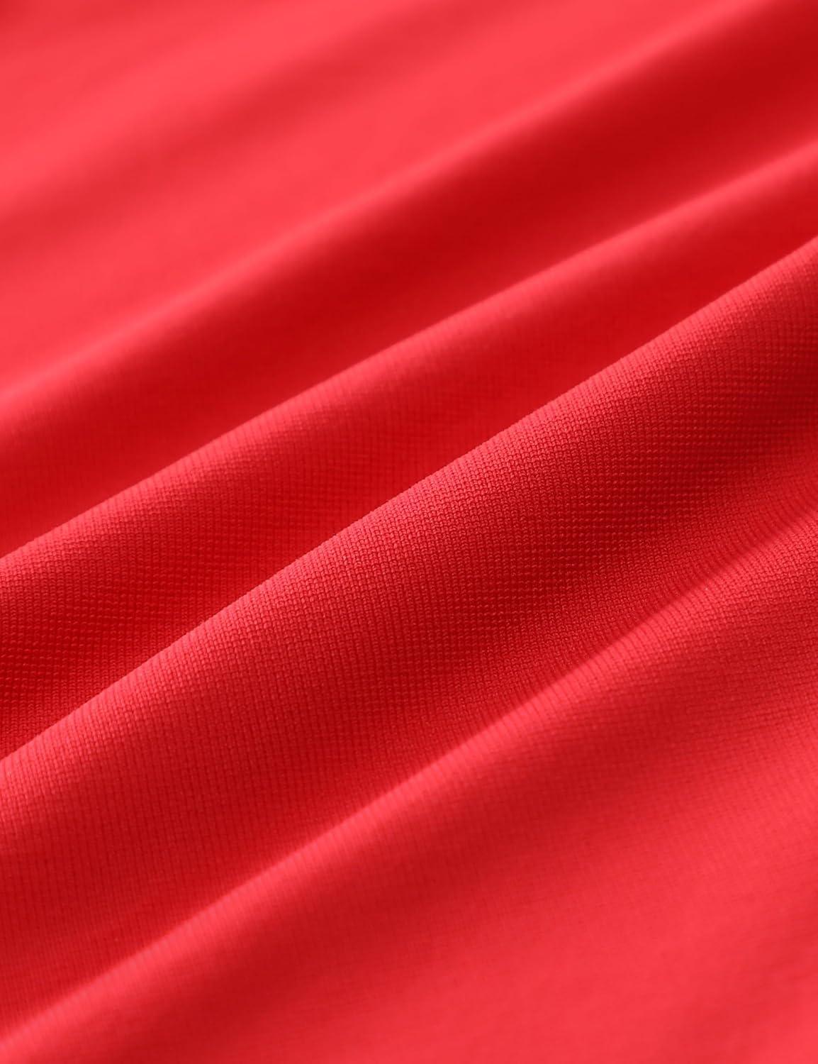 imageCRZ YOGA Seamless Long Sleeve Shirts for Women Waist Length Workout Athletic Running Gym Yoga Tops Crewneck BreathableDeep Red