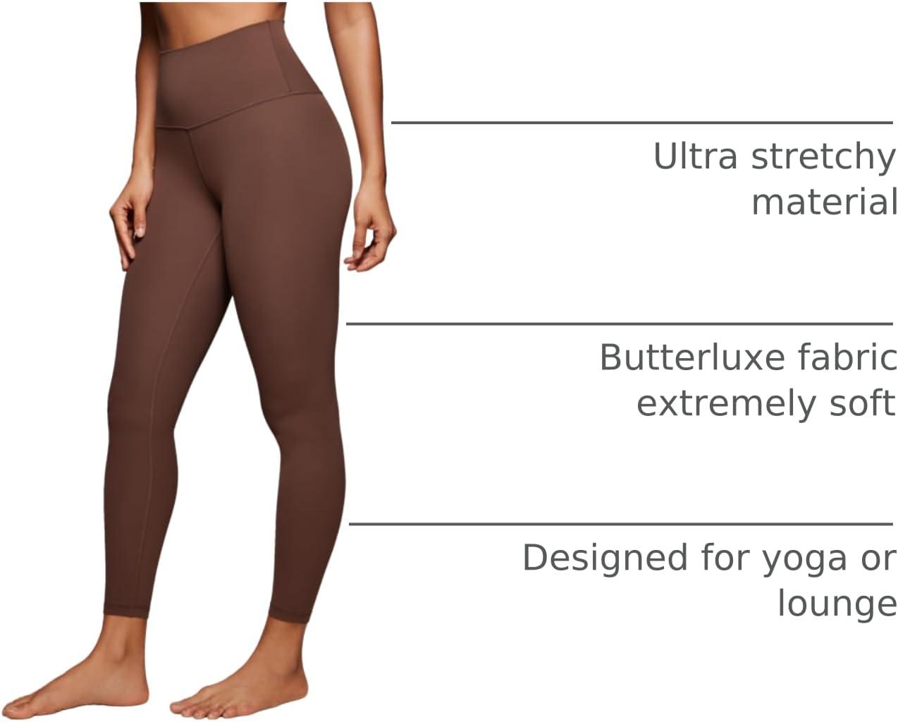 imageCRZ YOGA Butterluxe Yoga Leggings 25quot High Waisted Buttery Soft Womens Workout Lounge PantsCoffee Brown