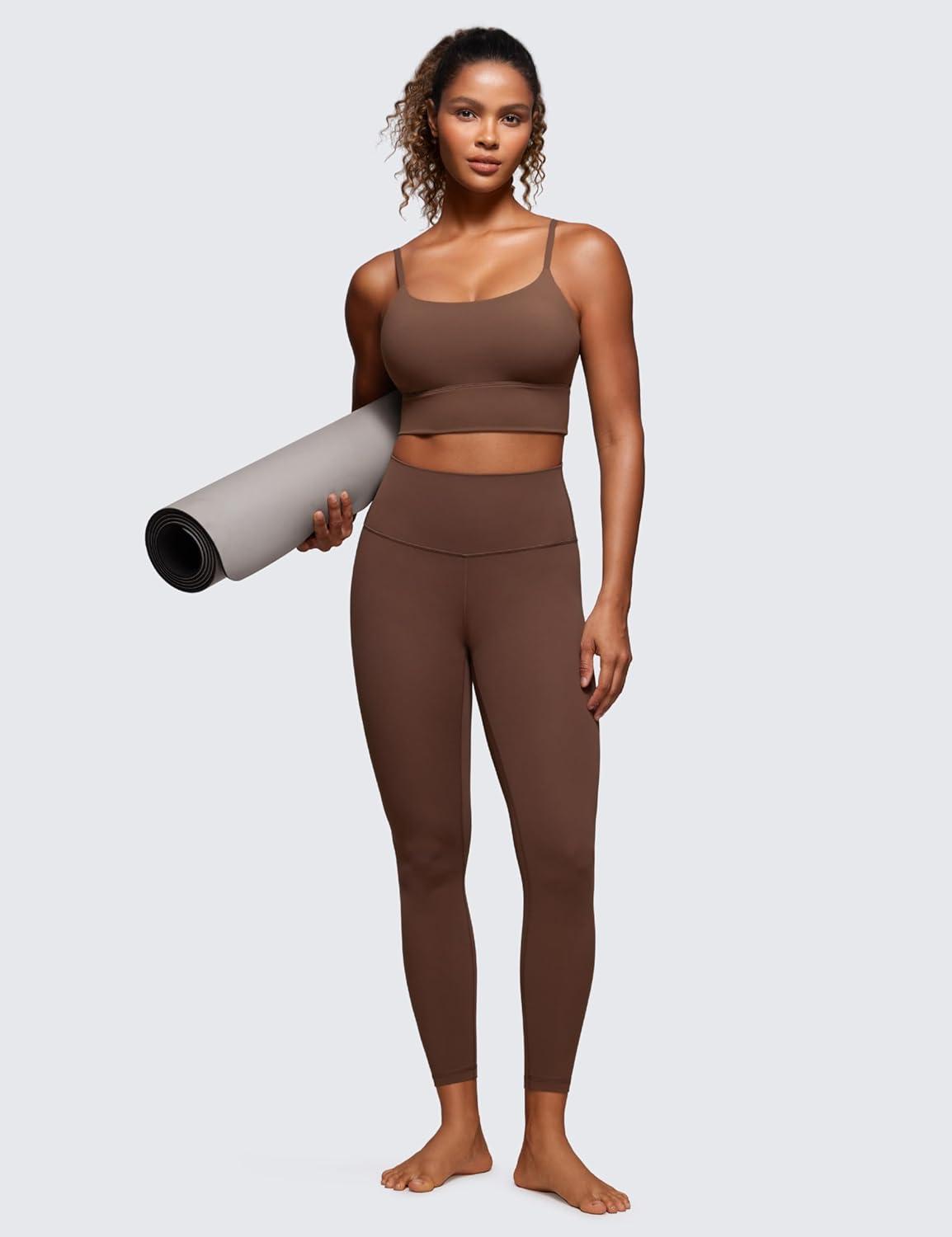 imageCRZ YOGA Butterluxe Yoga Leggings 25quot High Waisted Buttery Soft Womens Workout Lounge PantsCoffee Brown