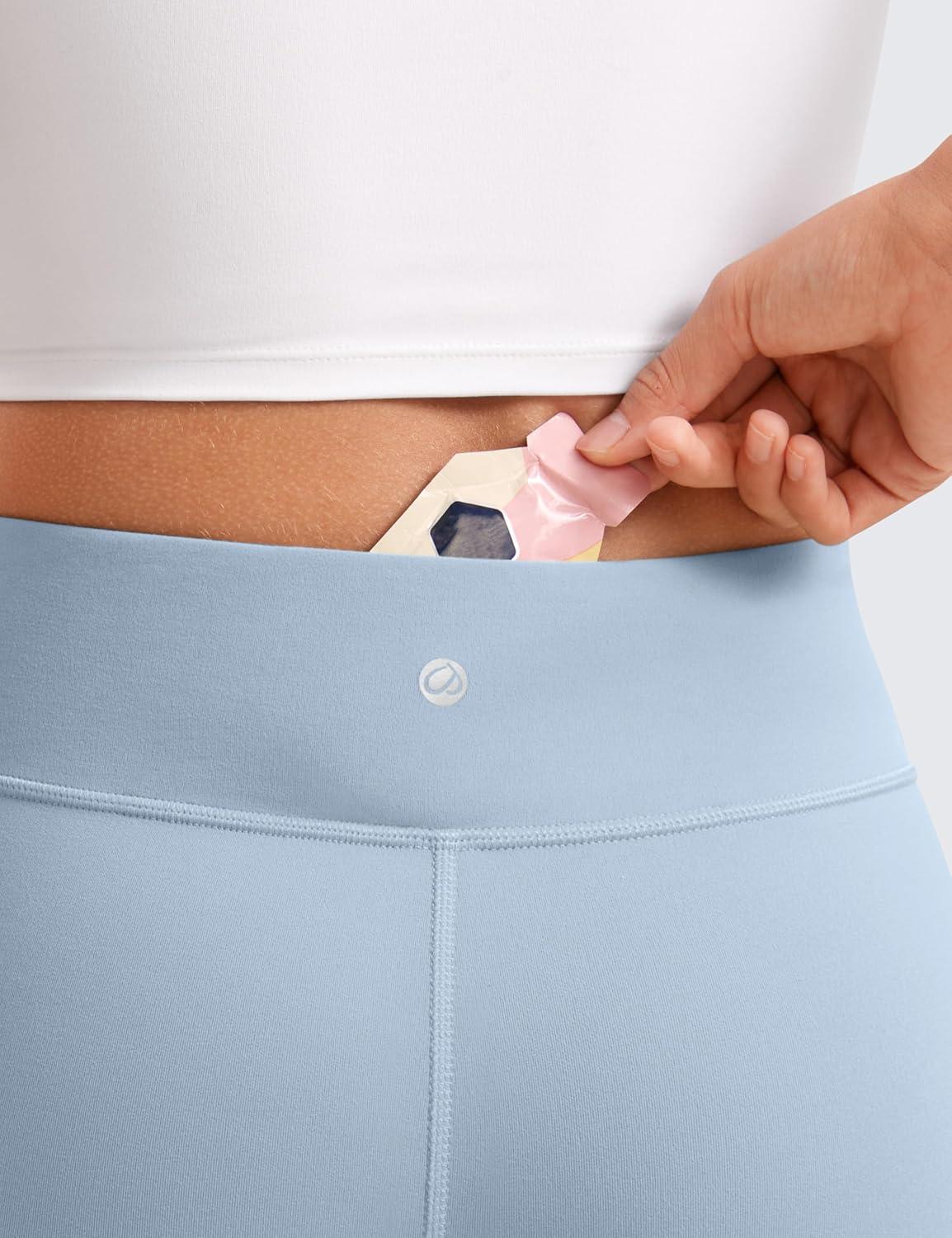 imageCRZ YOGA Girls Butterluxe Full Length Yoga Leggings Athletic Sports Casual Pants High Waist Tights Kids TeenCambric Blue